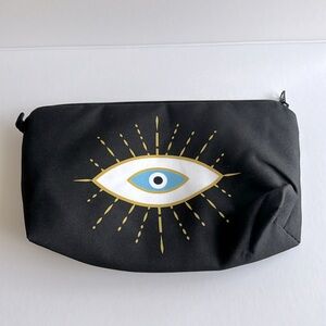 Black Cosmetic pouch evil eye for women. NWT